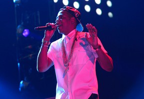 Jay-Z performs during the Legends of the Summer tour at Yankee Stadium on July 19, 2013 in New York, United States.  (Photo by Kevin Mazur/Getty Images)
