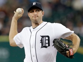 Detroit's Max Scherzer throws a pitch against the Chicago White Sox in the first inning Friday at Comerica Park. (AP Photo/Paul Sancya)