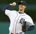 Detroit's Rick Porcello warms up prior to the start of the game against the Chicago White Sox at Comerica Park Saturday. (Photo by Leon Halip/Getty Images)