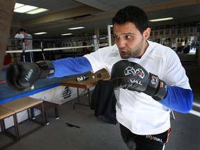 Windsor boxer Samir El-Mais trains at the Border City Boxing Club in Windsor. (DAN JANISSE/The Windsor Star)
