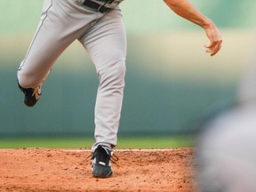 Detroit's Justin Verlander warms up before pitching against the Kansas City Royals at Kauffman Stadium in Kansas City Saturday. (Photo by Kyle Rivas/Getty Images)