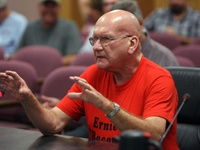 Ernie the Bacon Man addresses city council at city hall in Windsor in this September 2013 file photo. (TYLER BROWNBRIDGE/The Windsor Star)
