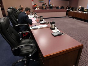 The empty ward 7 seat is seen during a city council meeting at city hall in Windsor on Monday, September 9, 2013.        (TYLER BROWNBRIDGE/The Windsor Star)