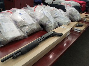 In this file photo, more than $600,000 worth of drugs and several firearms were seized from a storage locker in Windsor, Ontario in a drug bust.   (JASON KRYK/The Windsor Star)
