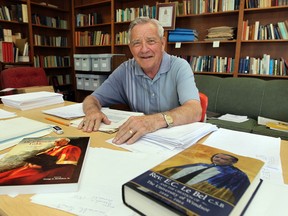 University of Windsor historian George McMahon has spent 50 years at University of Windsor and has completed books on Dr. J. Francis Leddy and Rev. E. C. Le Bel.  (NICK BRANCACCIO / The Windsor Star)