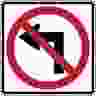 No Left Turn sign