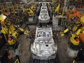 Robotics is everywhere in the real world and the new A21 Academy wants to give students a chance to learn outside the traditional classroom setting by including this technology in its curriculum. Here, robotic arms assemble and weld the body shell of a Nissan car on the production line at Nissan's Sunderland plant in Sunderland, England. (Christopher Furlong / Getty Images files)