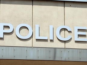 The logo above the downtown headquarters of the Windsor Police Service is shown in this 2012 file photo. (Tyler Brownbridge / The Windsor Star)