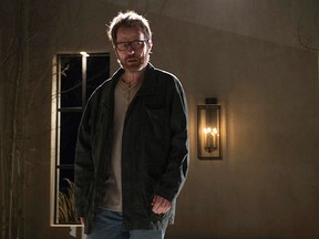 This image released by AMC shows Bryan Cranston as Walter White in a scene from the series finale of "Breaking Bad, airing Sunday, Sept. 29, 2013. (AP Photo/AMC, Ursula Coyote)