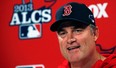 Boston manager John Farrell talks to the media during a news conference prior to a team workout at Fenway Park. (AP Photo/Elise Amendola)