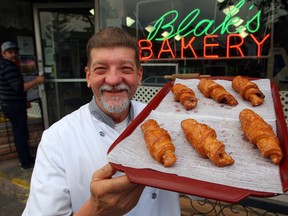 Tony Blak of Blak's Bakery with fresh Kronuts, a combination of croissant and donut October 16, 2013.  (NICK BRANCACCIO/The Windsor Star) FOOD Pages