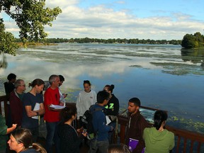 Students from Wayne State University examine Humbug Marsh and Island, part of Detroit River International Wildlife Refuge, 50 kilometres south of downtown Detroit. (NICK BRANCACCIO/The Windsor Star)