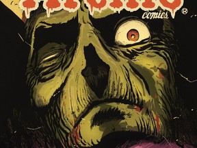 This image released by Archie Comics shows "Afterlife With Archie," a series debuting Wednesday, Oct. 9. The series written by Roberto Aguirre-Sacasa and illustrated by Francesco Francavilla sees Archie, Betty, Jughead, Veronica and others, including Sabrina the Teenage Witch, enveloped in apanoply of incantations, elder gods, the undead and zombies, too. (AP Photo/Archie Comics)