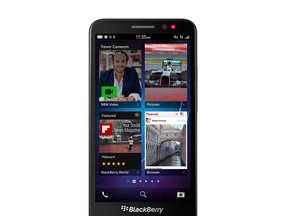 The BlackBerry Z30 is shown in a handout photo. BlackBerry says its latest smartphone will arrive in Canada later this month, but it won't have the support of one of the country's largest carriers.The smartphone maker says Rogers Communications has decided not to stock the new BlackBerry Z30, a touch-screen model similar in size to a Samsung Galaxy 4, when it's released on Oct. 15 at various Canadian retailers.  (THE CANADIAN PRESS/ho-BlackBerry)