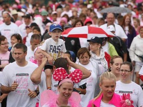 Hundreds participate in the CIBC Run for the Cure along Windsor's riverfront, Sunday, Oct. 6, 2013.  (DAX MELMER/The Windsor Star)