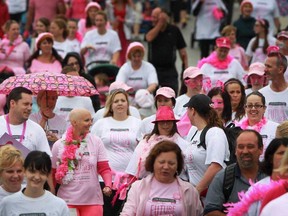 Hundreds participate in the CIBC Run for the Cure along Windsor's riverfront, Sunday, Oct. 6, 2013.  (DAX MELMER/The Windsor Star)