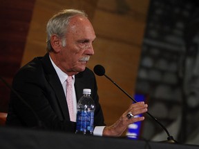 The Detroit Tigers manager Jim Leyland announces he will be stepping down as the team manager at a press conference at Comerica Park in Detroit on Monday, October 21, 2013. Leyland will be taking a yet to be determine position with the organization. (TYLER BROWNBRIDGE/The Windsor Star)