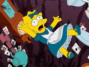 Lisa falls through a magic portal in the all-new Treehouse of Horror XXIV episode of The Simpsons, airing Sunday, Oct. 6, 2013. (Handout)