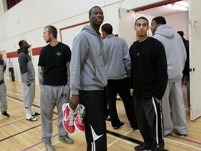 Potential Windsor Express players get their first look at their new practice facility at the Rose City Islamic Centre in Windsor on Friday, October 18, 2013. (TYLER BROWNBRIDGE/The Windsor Star)