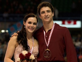 U of W student Tessa Virtue, left, and Scott Moir won the gold medal in the ice dance competition at Skate Canada International at Harbour Station in Saint John, New Brunswick. (Photo by Dave Sandford/Getty Images)