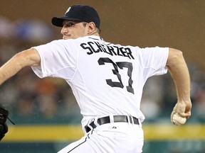 Detroit's Max Scherzer throws a pitch against the Chicago White Sox at Comerica Park. (Photo by Leon Halip/Getty Images)