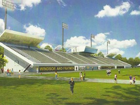 The AKO Fratmen unveiled plans Tuesday to renovate Windsor Stadium. (Illustration by Passa Architects)