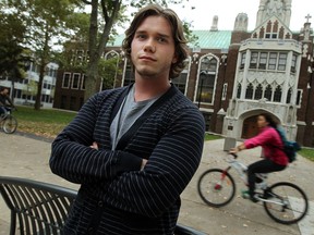 University of Windsor Student Alliance president Rod Crawford is photographed in front of Dillon Hall at the University of Windsor on Tuesday, October 15, 2013. The university is again weighing the option of a fall break.        (TYLER BROWNBRIDGE/The Windsor Star)