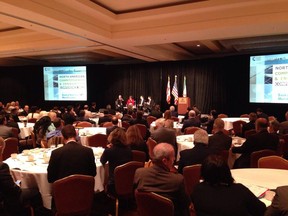 The view from the audience at the North American Competitiveness and Innovation Conference in San Diego, California, on Oct. 28, 2013.