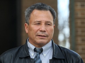 Ramiro Escoto leaves the Superior Court in Windsor, Ont. Wed. Oct. 30, 2013. He testified at an inquest involving the death of his son Takis Escoto, a worker who was killed at a construction site in Windsor.  (DAN JANISSE/The Windsor Star)