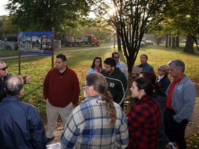 Area residents meet with City of Windsor Parks officials about construction project at Willistead Park Tuesday October 15, 2013. (NICK BRANCACCIO/The Windsor Star)