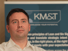 Gareth Harris is one of the co-owners of KM&T Lean Evolutions. (JASON KRYK/The Windsor Star)