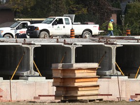 Rows of girders are seen on the parkway project in Windsor on Tuesday, October 22, 2013.          (TYLER BROWNBRIDGE/The Windsor Star)