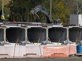 Rows of girders are seen on the parkway project in Windsor on Tuesday, October 22, 2013.          (TYLER BROWNBRIDGE/The Windsor Star)