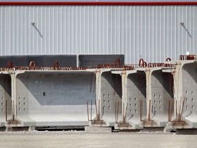 Girders used for the Herb Gray Parkway project are stored at a facility at the corner of Russell St. and Chappell Ave., Friday, Oct. 4, 2013.  (DAX MELMER/The Windsor Star)