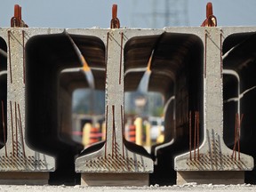 Girders used for the Herb Gray Parkway project are stored at a facility at Russell Street and Chappell Avenue, Friday, Oct. 4, 2013.  (DAX MELMER/The Windsor Star)