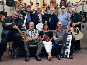 Windsor-Essex Musician's Hall of Fame inductees for 2013: Seated, left to right:  Kim Kelly, Gil Grossutti, Crystal Gage, Bob Gabriele. Standing, left to right: Dale D'Amore, Scott Hughes, Ron McMinn, Wayne Durant, Roy Lesperance, Denis Bastarache. Also being inducted is the late Blake Beard.