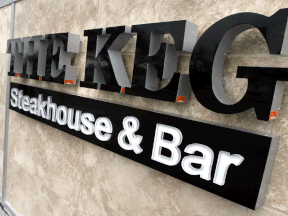 The sign at the front entrance of The Keg on Riverside Drive West.    (Nick Brancaccio/The Windsor Star)