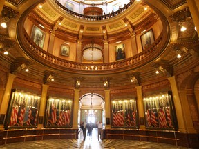 The interior lobby of the Michigan State Capitol building in Lansing, MI. where the house of representatives meet. (Windsor Star files)