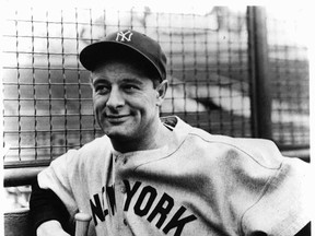 Lou Gehrig, the hall-of-fame American baseball player whose lateral sclerosis affliction in the late 1930s led to his name being associated with the disease in the U.S. (Archive image)