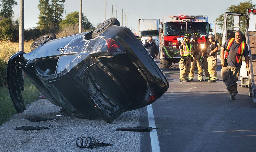 Manning Road reopened after rollover Windsor Star