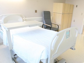A bed in the mental health ward of Hotel-Dieu Grace Hospital (now known as the Ouellette Campus of Windsor Regional Hospital) is shown in this 2008 file photo. (Tyler Brownbridge / The Windsor Star)