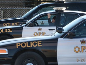 OPP cruisers are shown in the Tecumseh detachment parking lot in this December 2012 file photo. (Dan Janisse / The Windsor Star)