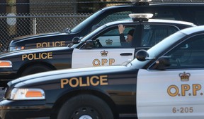 OPP cruisers are shown in the Tecumseh detachment parking lot in this December 2012 file photo. (Dan Janisse / The Windsor Star)