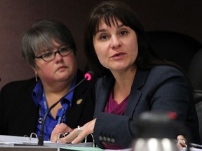 Cathy Masterson, left, manager of cultural affairs, and Jelena Payne, commissioner of development and health with City of Windsor answer questions from city councillors regarding funding for new museum development at City Council meeting at City Hall November 18, 2013. (NICK BRANCACCIO/The Windsor Star)