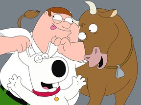 Brian the Family Guy dog was killed off on Sunday’s episode after 11 seasons on the animated hit show. (Handout)