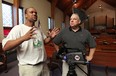 In this file photo, Ottawa-based producers Preston Chase, left, and Bob Huggins are filming a documentary on Emancipation Day. They are shown here Thursday July 28, 2011, at the British Methodist Episcopal Church in Windsor, Ont. (DAN JANISSE/The Windsor Star)