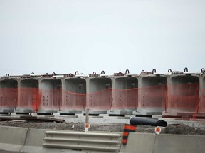 Girders being used on the Herb Gray Parkway project are pictured, Friday, Nov. 1, 2013.  (DAX MELMER/ The Windsor Star)