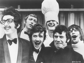 John Cleese, top right, with Monty Python's Flying Circus members Eric Idle, left, Graham Chapman, Michael Palin, Terry Jones and Terry Gilliam. (HANDOUT PHOTO)