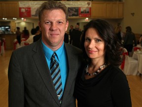 Mariusz and Dorota Zalewski attend the 18th annual Polish-Canadian Society business dinner at Dom Polski Hall, Friday, Nov. 15, 2013. (DAX MELMER/The Windsor Star)