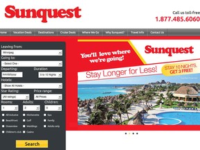 Sunquest is able to bypass international restrictions on selling packaged vacations from U.S. airports by partnering with several carriers for the flights, including American Airlines, United Airlines, JetBlue Airways Corp., and Delta Air Lines. (Screen grab)
